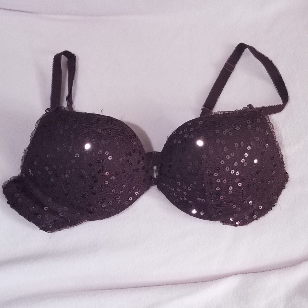 Aerie Purple Sequined Scarlet Bra 34A